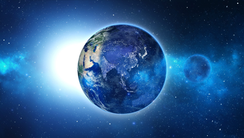 기후변화로 위기에 마주하게 된 지구 그림