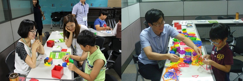 소외아동과 함께하는 재미있는 수학체험교실 수업 참여 모습